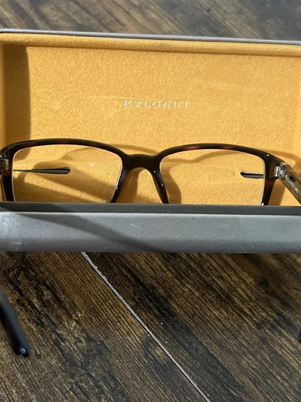 Bvlgari eyeglasses brown 54-17 made in Italy case